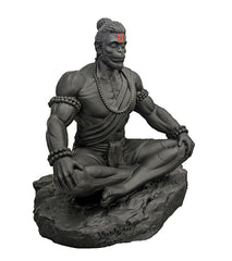 Meditating Hanuman Ji Murti - Bajrangbali Best Idol for Car Dashboard - PolyMarble Washable Material