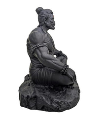 Meditating Hanuman Ji Murti - Bajrangbali Best Idol for Car Dashboard - PolyMarble Washable Material