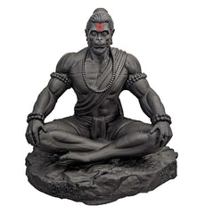 Meditating Hanuman Ji Murti - Bajrangbali Best Idol for Car Dashboard - PolyMarble Washable Material