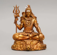 Mahayogi/Adiyogi Shiva Murti, Black, 3D Printed, Hindu Religious Statue of Adiyogi Shiva
